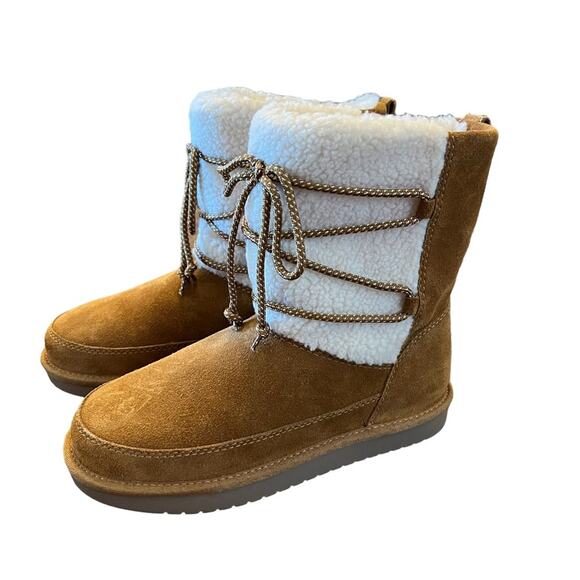 Koolaburra Michon Short Suede Short Pull On Winter Boot NEW Size 4 - Picture 1 of 8